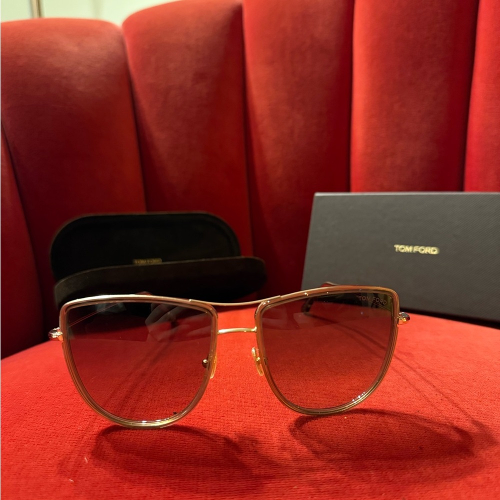 NEW TOM FORD TINA TF759 28F SUNGLASSES TOM FORD FT0759/S BROWN EYEWEAR TOM FORD